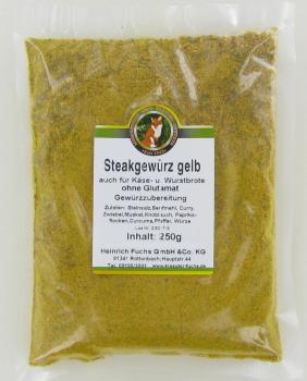 Steakgewürz gelb, Gewürzmischung, ohne Glutamat, 250 g
